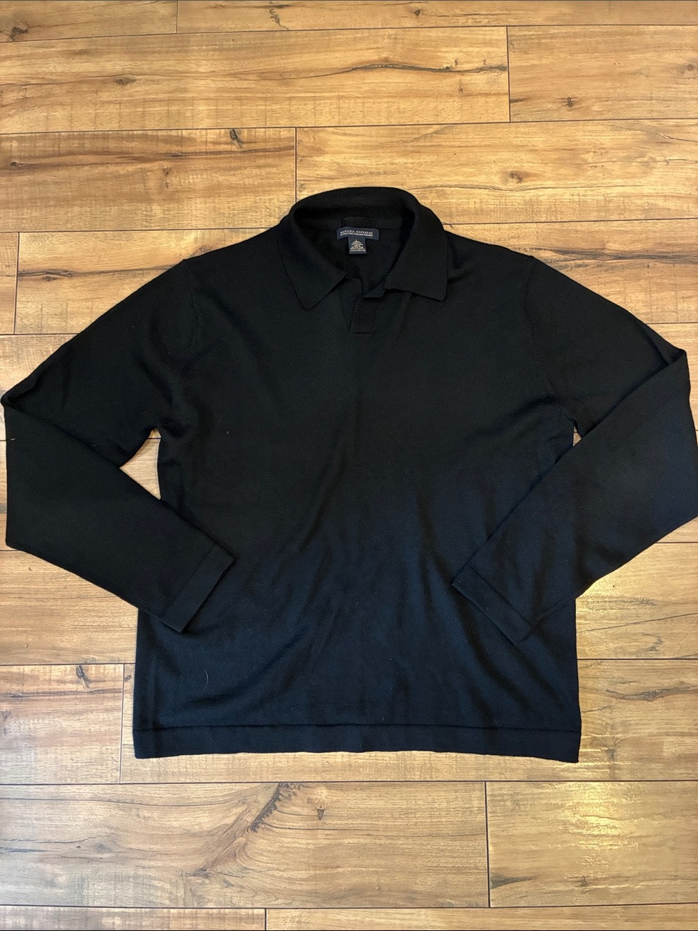 Banana Republic Black Long Sleeve Polo Top